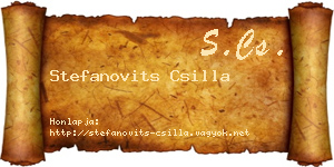 Stefanovits Csilla névjegykártya